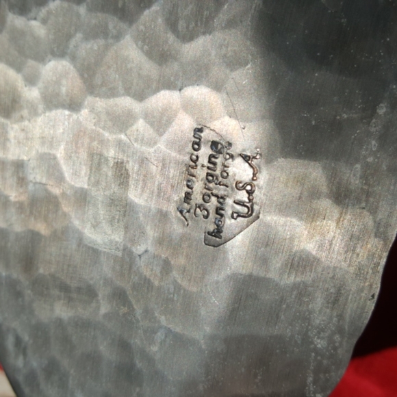 AMERICAN FORGING, LLC ♡ Hand Hammered Aluminum Country Farm Scene Oval Tray - Picture 3 of 16